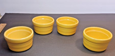 Yellow Ceramic Stoneware Ramekins Custard Cup...