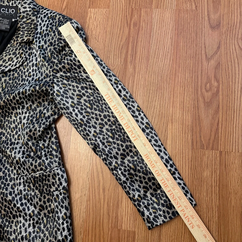 Abrigo de iglesia vintage años 90 CLIO poliéster estampado guepardo Foto 3 de 4