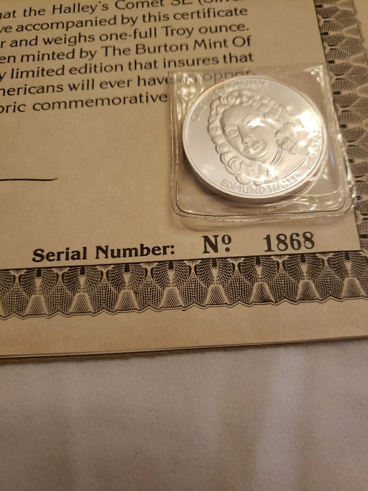 Halley's Comet SE Silver Eagle Commemorative Coin - Image 3 of 4