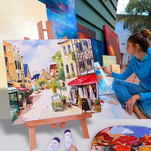 High-Quality 10 oz Cotton Canvas Boards, 11x14 Inch for Oil and Acrylic Painting - Picture 7 of 8