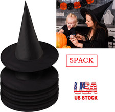 5PCS Halloween Witch Hat Witch Costume Accessory for Halloween Christmas Par USA
