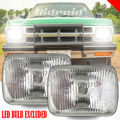 For Chevy S10 Pickup 1982-1997 DOT 5x7'' 7x6'' LED Headlights H4 Original Look