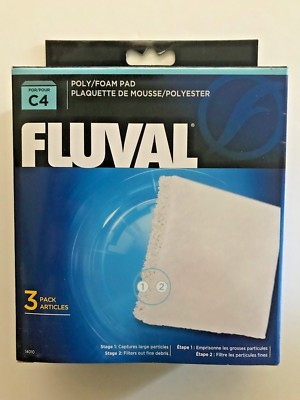 Fluval Hagen C4 3 pack Filter Poly / Polyester / Foam Pad 14010