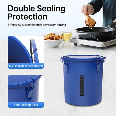 Fryer Grease Bucket Fryer Oil Disposal Caddy for Hot Cooking Oil Filtering