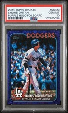 2024 Topps Update - Shohei Ohtani #US123 - Purple Holo Foilboard /799 - PSA 10