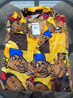 Platinum FUBU Fat Albert Shirt Men's XL Long Sleeve Button Up Y2K Hip Hop NEW