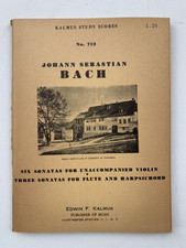 Noten. J.S. Bach.  Six Sonatas & Three Sonatas.  Taschenpartitur.