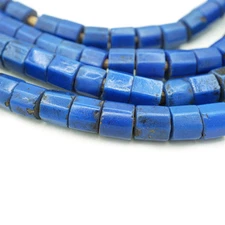 Large Old Russian Blue African Beads (8-9mm) Trade Beads (2135A536) Rustic