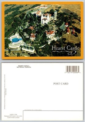 Hearst Castle Aerial View Postcard San Simeon California John Hinde Curteich