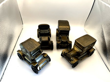 Lot of 4 Vintage Banthrico Inc. Chicago IL Metal Car Coin Banks 1900 1902 1910 