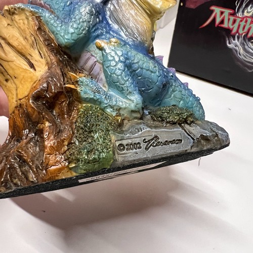 2002 Myths And Legends Sm Fire Breathing Blue Dragon Sculpture Figure 5551 - Bild 8 von 18