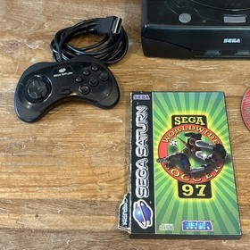 Sega Saturn MK2 Video Game Console 1995 Model MK-80200A-50 With Games Bundle