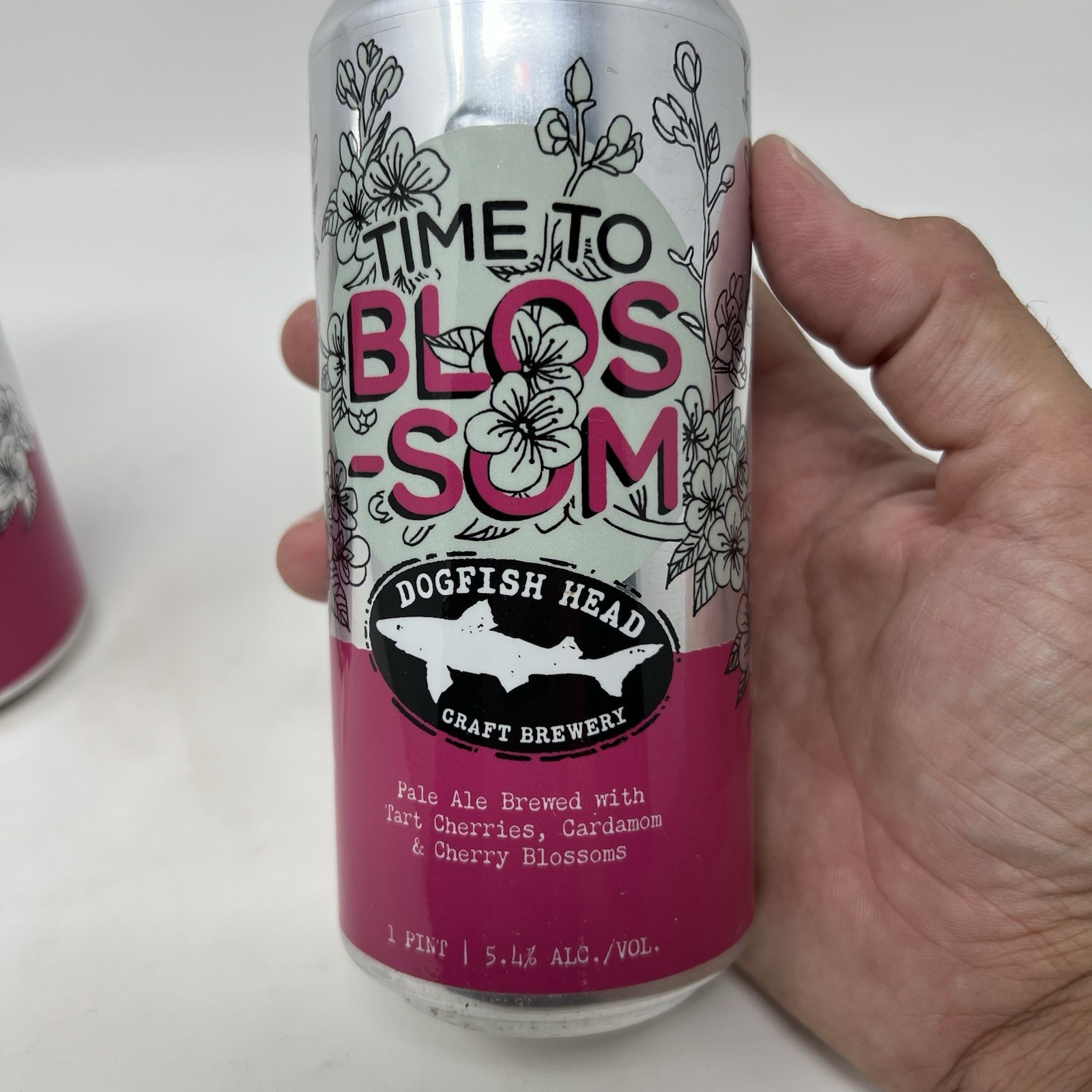 Two Empty Beer Cans Dogfish Head Craft Brewery Time To Blossom Pale Ale