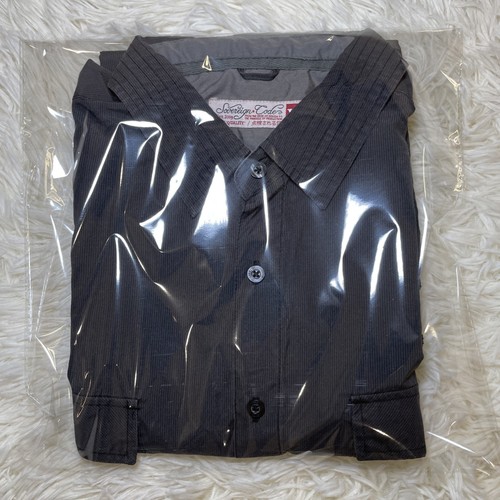 Sovereign Code Mens XL Button-Up Shirt In Dark Gray 2-Front Pocket Epaulet - Picture 12 of 12