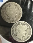 Lot of 2 Barber Dimes : 1906 & 1908
