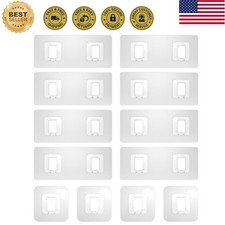 12 Pack Shower Caddy Adhesive Replacement, Waterproof Shower Shelf Adhesive S...