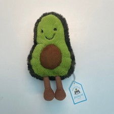 BNWT RARE Jellycat SMALL amuseables avocado RETIRED toy fruit green super cute