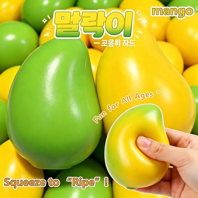  Mango Stress Ball Color Changing Squishy  mango Fidget Toy Crunchy Squeeze Ball