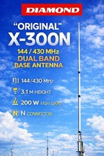 Antenna Base Diamond Originale X-300N 144/430 MHz 3,10 m con Connettore N