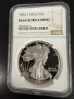1992-S  $1 American Silver EagleNGC PF 69 Ultra Cameo