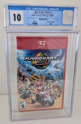 PERFECT 10! A++ Mario Kart World CGC (Switch 2) First Print, NO WATA Sealed, Neu
