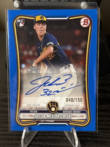 2026 Bowman Jacob Misiorowski RC #PRV-JM Blue Auto 40/150 Rookie Topps Certified