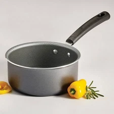 1 Quart Non-Stick Steel Gray Open Sauce Pan Durable kitchen Cooking Pot