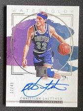 Christian Laettner 2022-23 Panini Impeccable Watercolor Signatures /49 #WCS-CLT