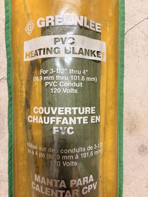 #ad #ad Greenlee PVC Heating Blanket Electric for 3 1 2quot; amp; 4quot; Pipe Conduit $210.00
