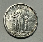 1917 TYPE 1  STANDING LIBERTY QUARTER AU DETAILS