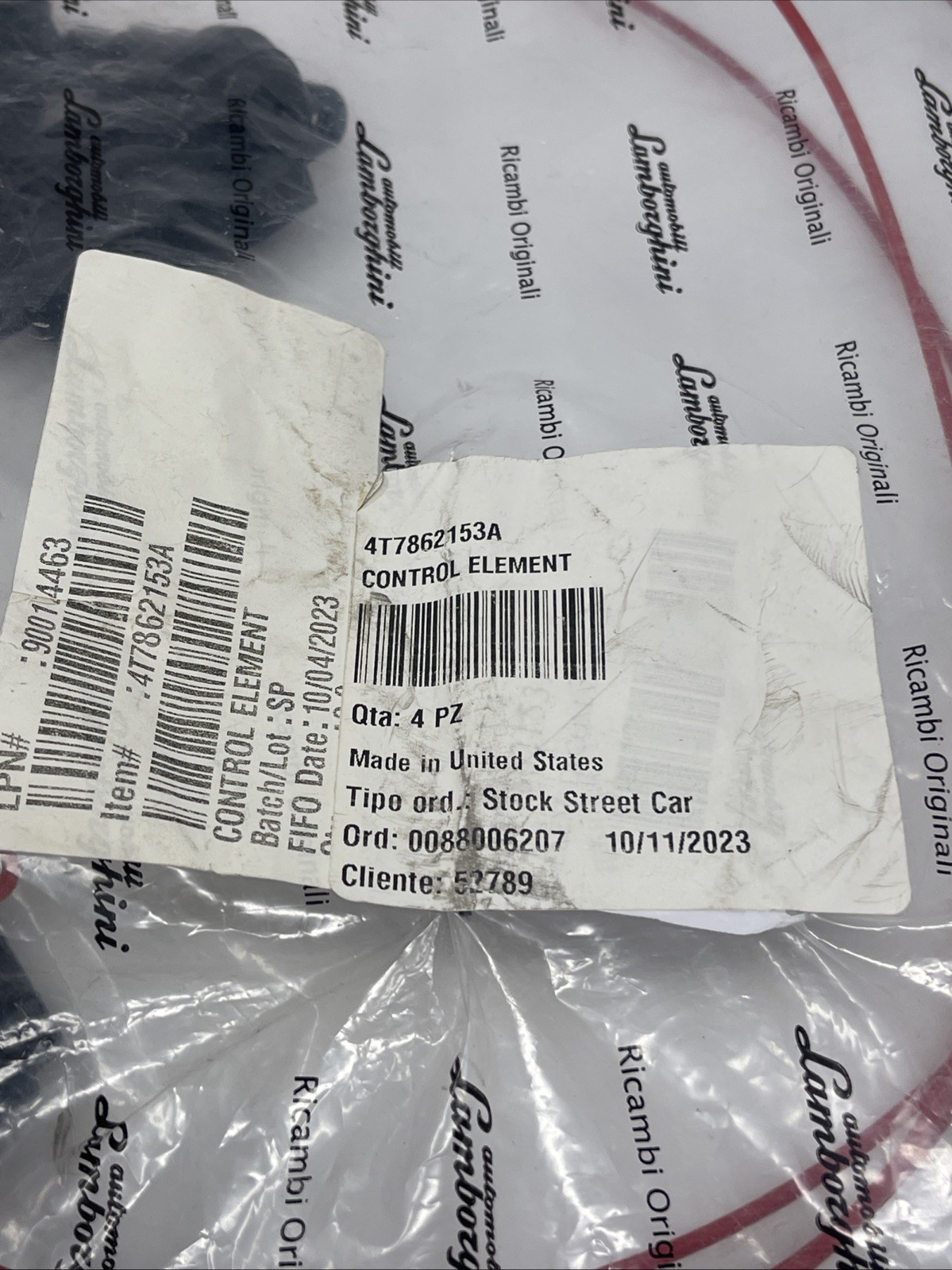OEM LAMBORGHINI Huracan Spyder Fuel Filler Flap Control Actuator 4T7862153A, New