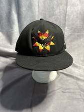 New Era 59FIFTY Black Fitted Hat 7 7/8 Eagle Star Embroidered Design