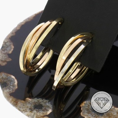 SONDERAKTION WERT 960,- Creolen Ohrringe oval 585 Gold 14k 14 KT 31,3mm XXYY