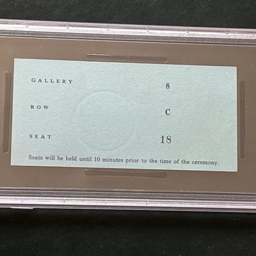 1981 Präsident Ronald Reagan Erste Ansprache vor dem Kongress Ticket Galerie Pass PSA - Bild 5 von 5