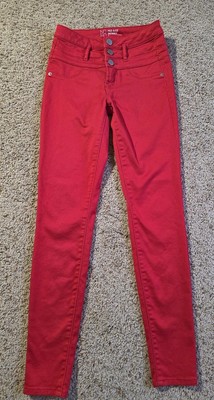 NOBO Skinny Jeans Womens Size Pencil Slim Cotton Jeggings Pants Mid Rise  Red