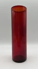Blenko Art Glass Tangerine Amberina Mid Century Modern 8” Tall Cylinder Vase