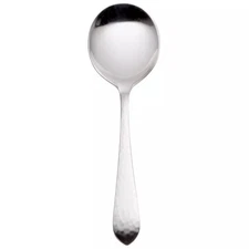 Reed & Barton Hammered Antique 18/10 Stainless Steel Round Soup / Bouillon Spoon
