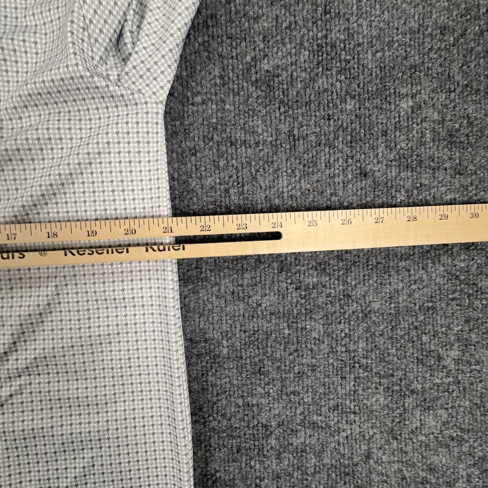 Birdie Bound Pullover Shirt Mens Medium Gray Houndstooth Quarter Zip Golf