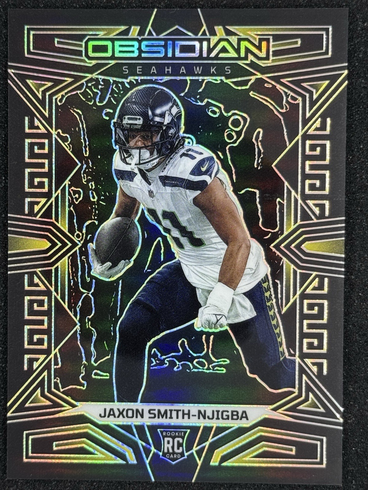 2023 Panini Obsidian Jaxon Smith Njigba #186 Electric Etch Yellow /10 SP Rookie
