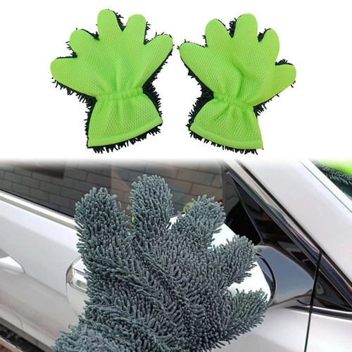 Car Wash Mitts 2 Pack Microfiber Sponge Kits for Vehicle and Household Cleaning - Picture 5 of 8