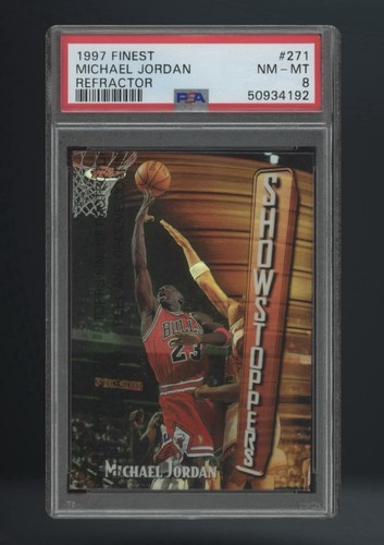 1997 Finest Michael Jordan #271 Refractor PSA 8 NO RESERVE