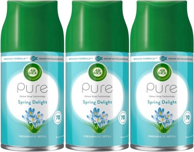 Airwick Freshmatic Spray Nachfüllpackungen - Pure Spring Delight - 250ml 3er Pack