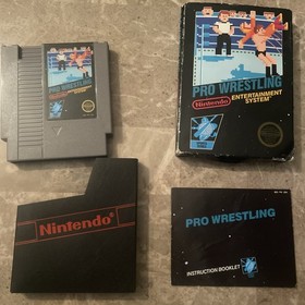 Pro Wrestling Nintendo Entertainment System NES Game Box and Manual