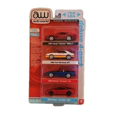 Auto World 2023 Deluxe Series R2 Version A 4-Pack Diecast 1:64 Chevy Camaro Corv