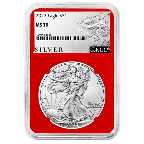 2022 $1 1-oz American Silver Eagle NGC MS70 ALS Label Red Core