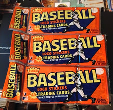 (3) Paquetes de bastidor de béisbol Fleer 1983 sin abrir (45 unidades) Boggs, Gwynn, Sandberg RK