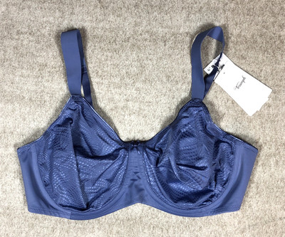 Triumph Essential Minimiser Bra UK 42C Lavender Blue Underwired Non-Padded
