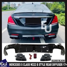 HECKDIFFUSOR ENDROHR FÜR MERCEDES S KLASSE W222 S63 B STYLE AMG 2017+ FACELIFT HECKDIFFUSOR ENDROHR FÜR MERCEDES S KLASSE W222 S63 B STYLE AMG 2017+ FACELIFT