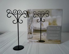 x7 WEDDINGSTAR black wire STATIONERY HOLDER Wedding sign card number holders B