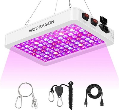 DragonLight 2024 Newest EW1000 LED Grow Lamp Full Spectrum with UV IR Plant Lamp LED with 3m cable for indoor plants and greenhouse, vegetables and floriculture for grow tent 60x60cm
